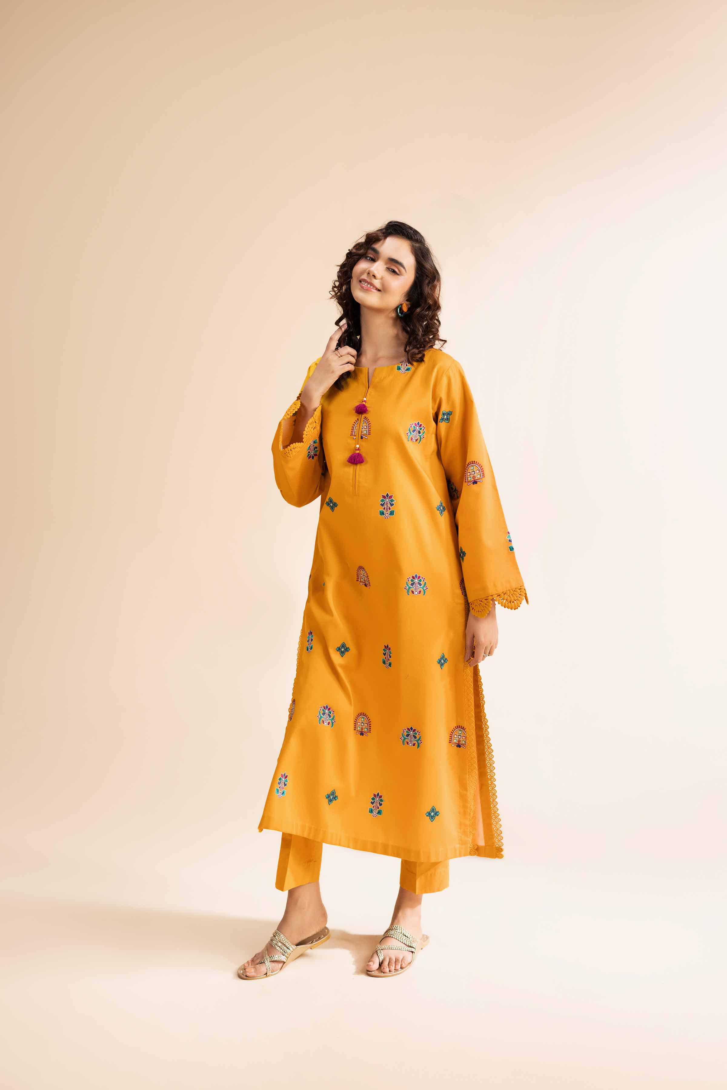 2 Piece - Dyed Embroidered Suit - 42501004 - Image 5