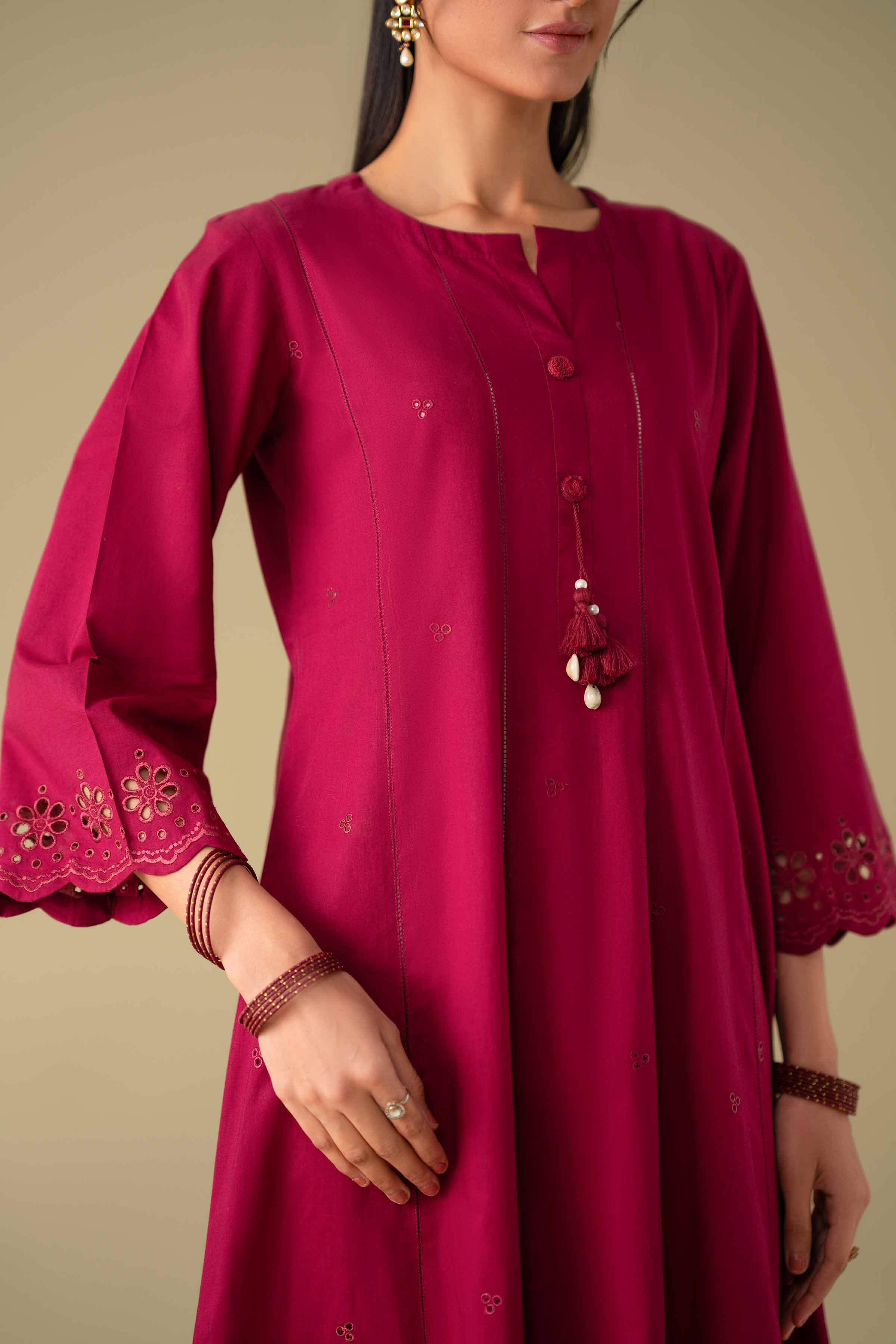 2 Piece - Embroidered Suit - KFE26-49 - Image 6